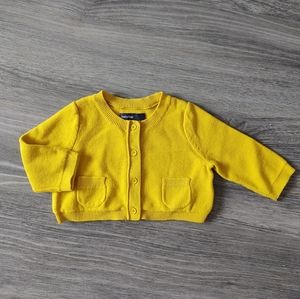 Mustard yellow Baby Gap cardigan 0-3 months